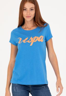 Kadın Saks Bisiklet Yaka Tişört - 50265676044