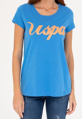 Kadın Saks Bisiklet Yaka Tişört - 50265676044