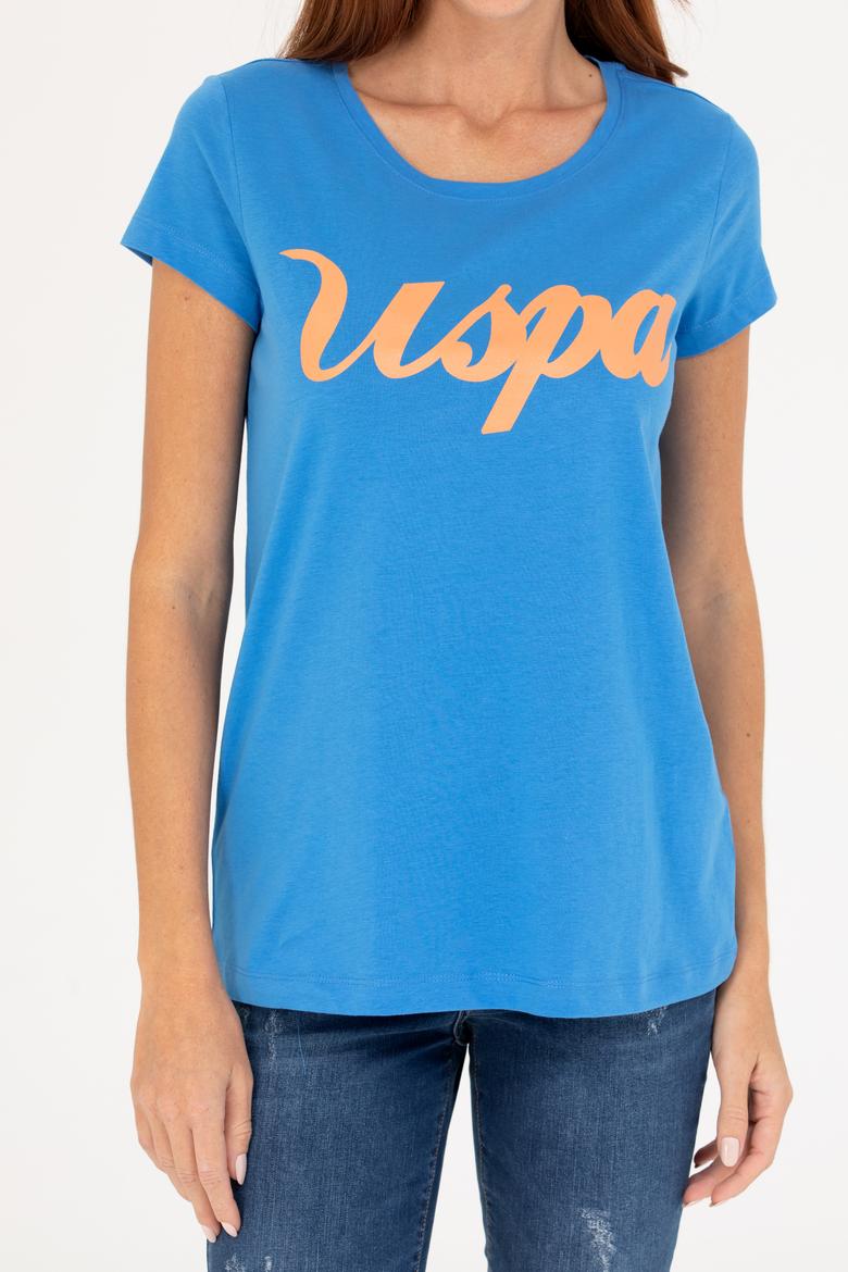 Kadın Saks Bisiklet Yaka Tişört - 50265676044