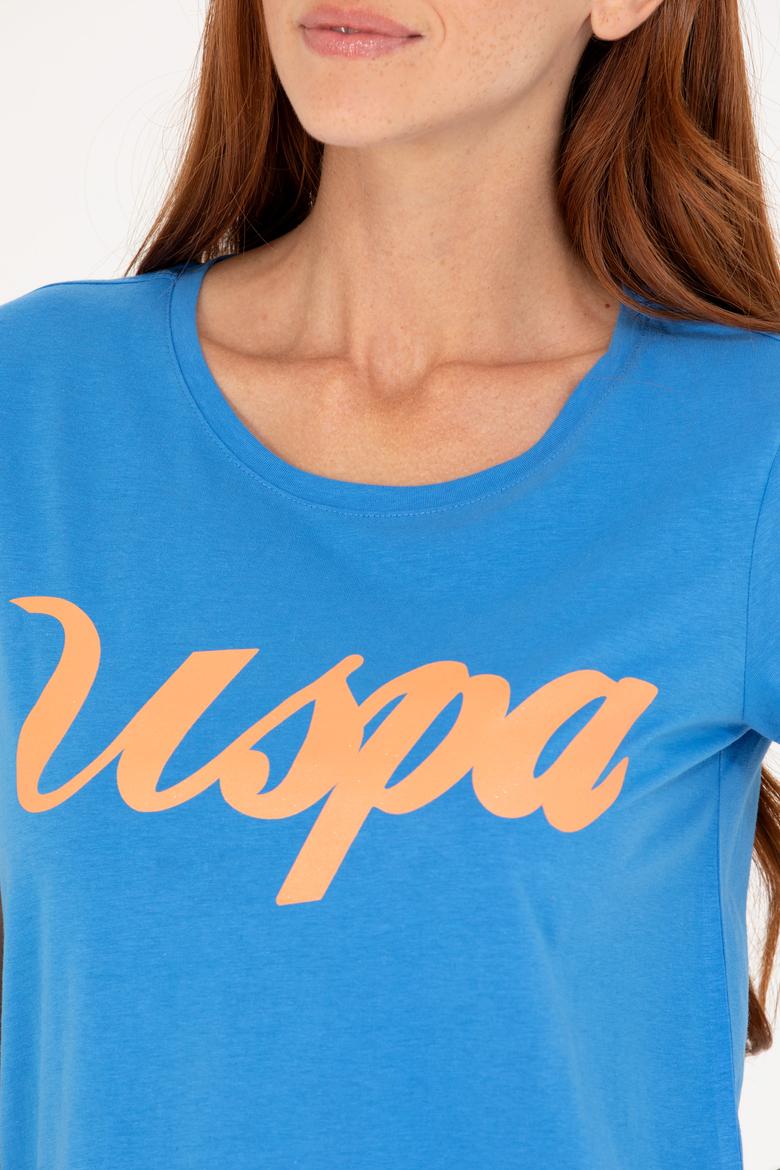 Kadın Saks Bisiklet Yaka Tişört - 50265676044