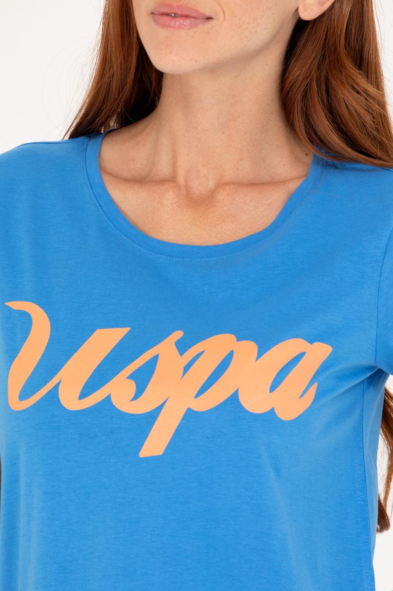 Kadın Saks Bisiklet Yaka Tişört