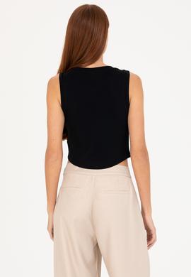 Kadın Siyah Basic Tişört - 50270100012