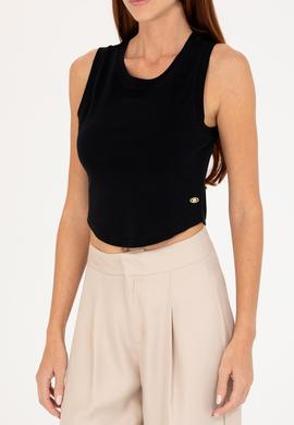 Kadın Siyah Basic Tişört - 50270100012