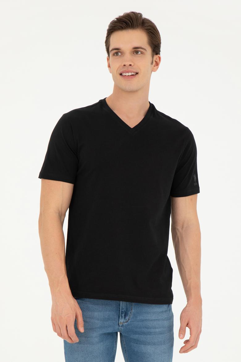 Erkek Siyah Basic Tişört - 50284632091
