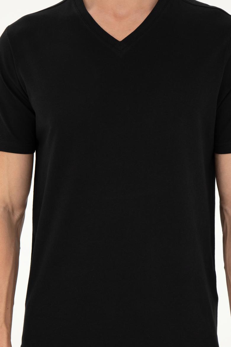 Erkek Siyah Basic Tişört - 50284632091