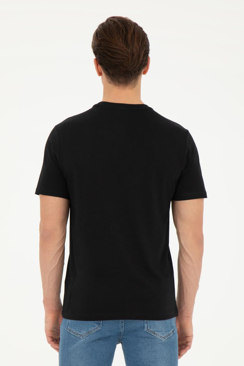 Erkek Siyah Basic Tişört - 50284632091