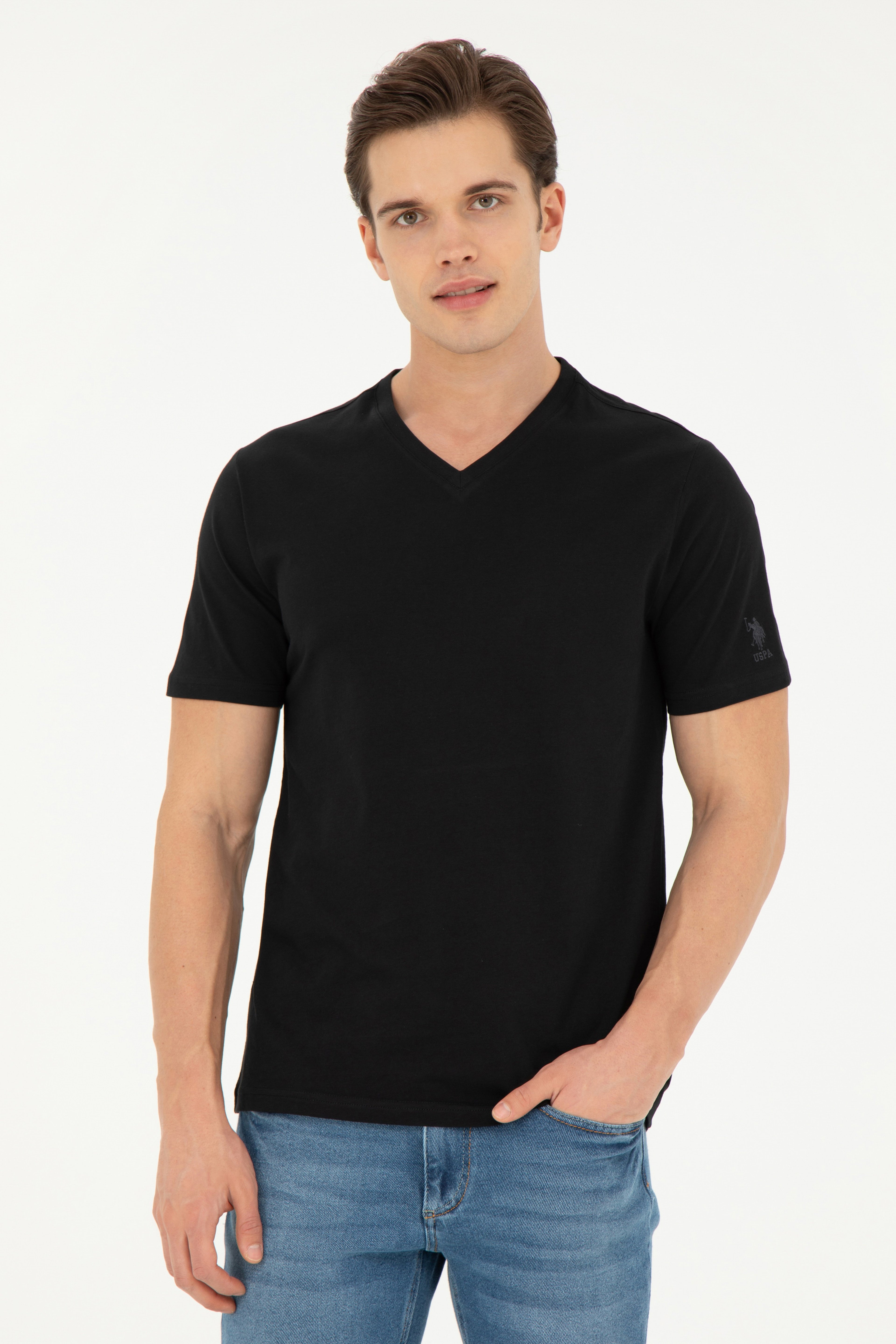 Erkek Siyah Basic Tişört - Image 1