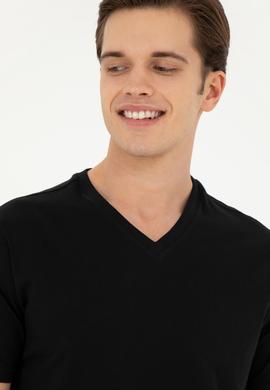 Erkek Siyah Basic Tişört - 50284632091