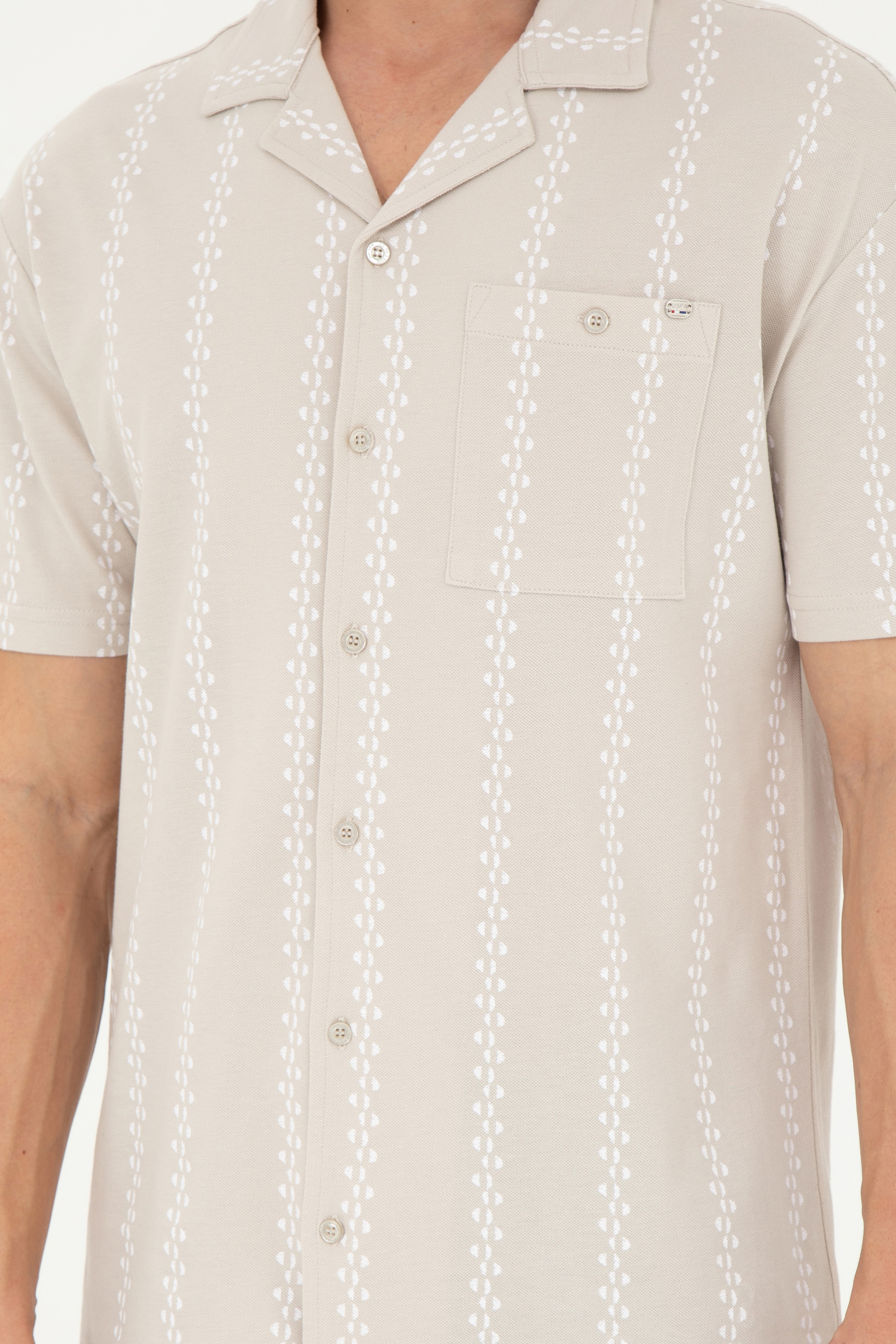 Erkek Taş Comfort Polo Yaka Tişört - Image 6