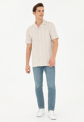 Erkek Taş Comfort Polo Yaka Tişört - 50263257015