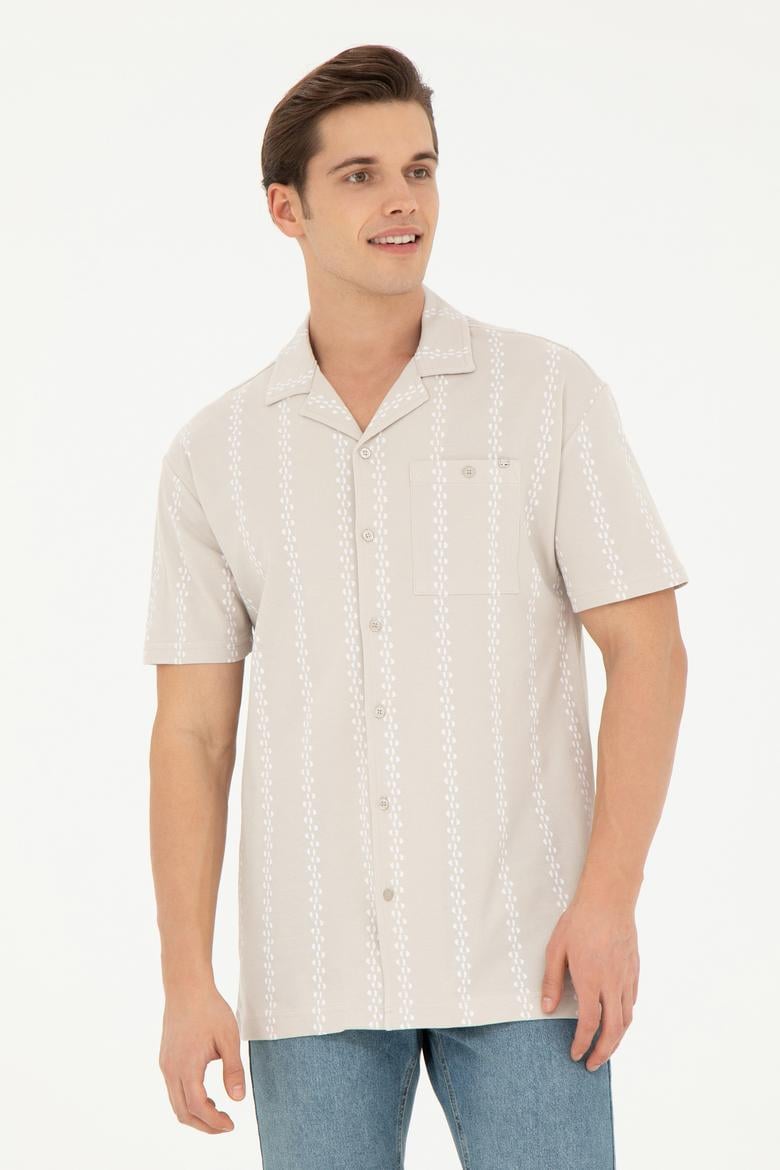 Erkek Taş Comfort Polo Yaka Tişört