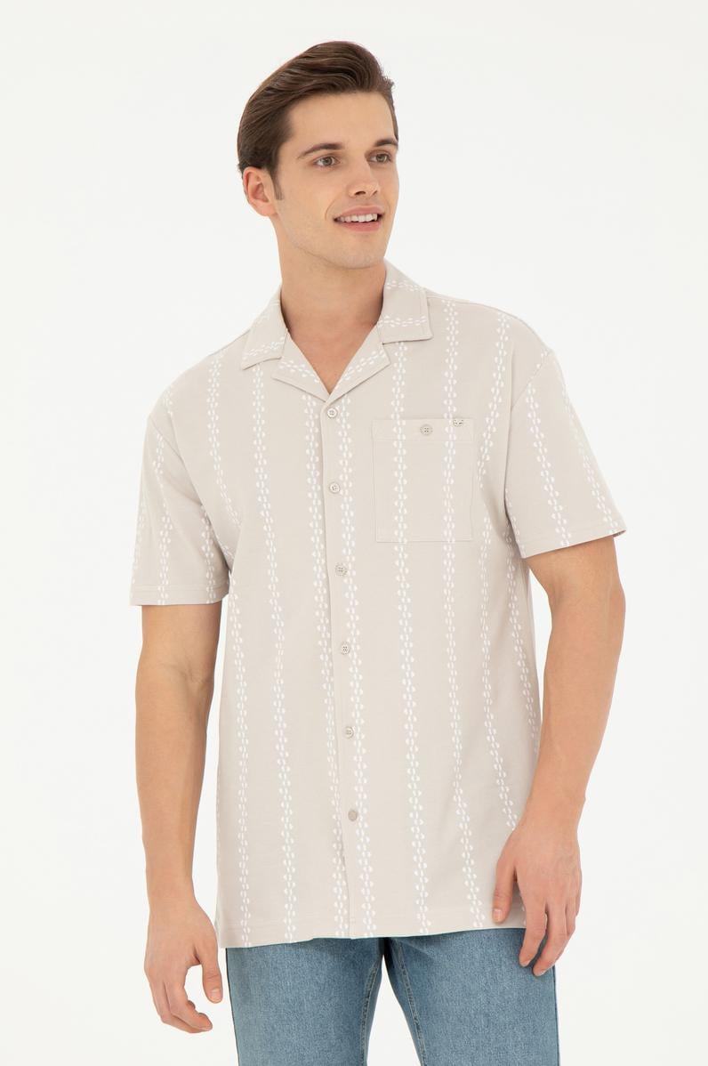 Erkek Taş Comfort Polo Yaka Tişört