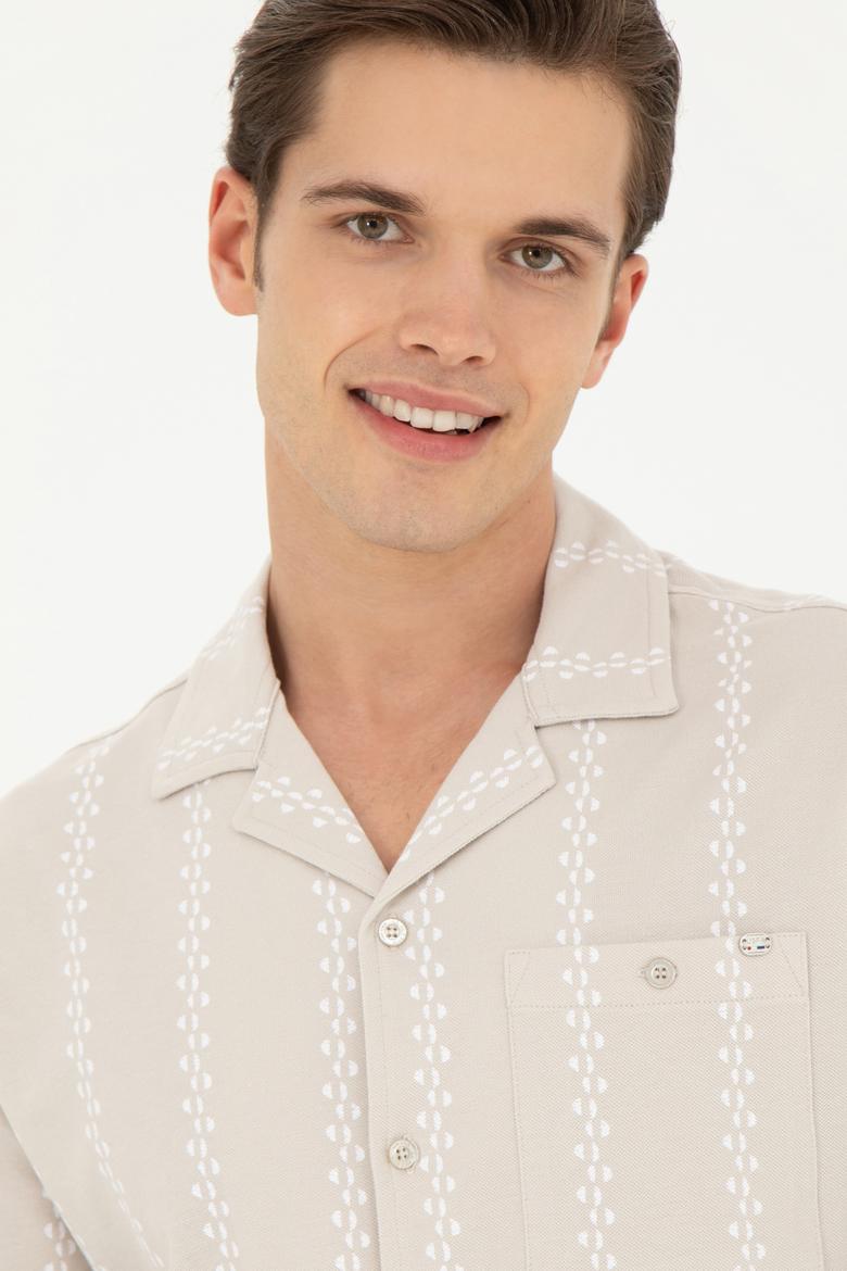 Erkek Taş Comfort Polo Yaka Tişört - 50263257015