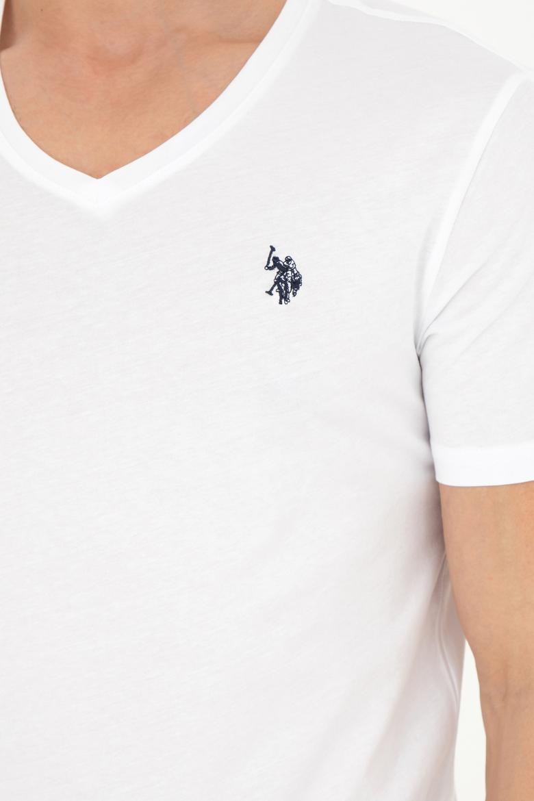 Erkek Beyaz Basic V Yaka Tişört - 50262975013