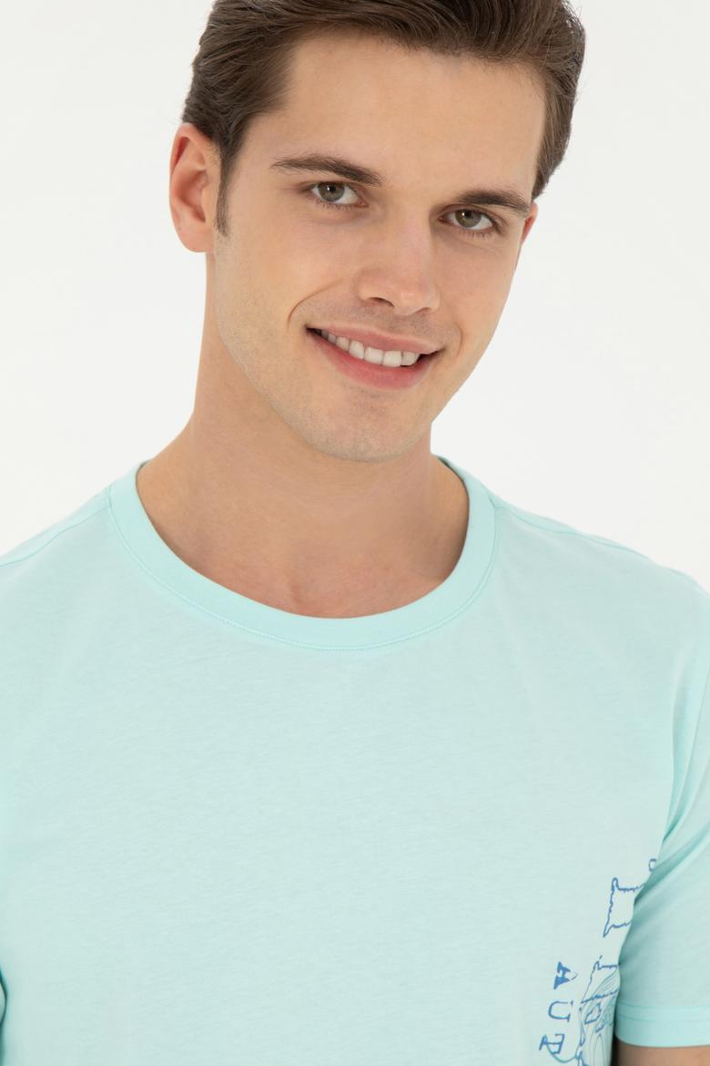 Erkek Nil Bisiklet Yaka Tişört - 50263395033