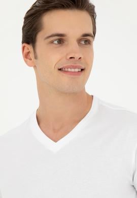 Erkek Beyaz Basic Tişört - 50284632013