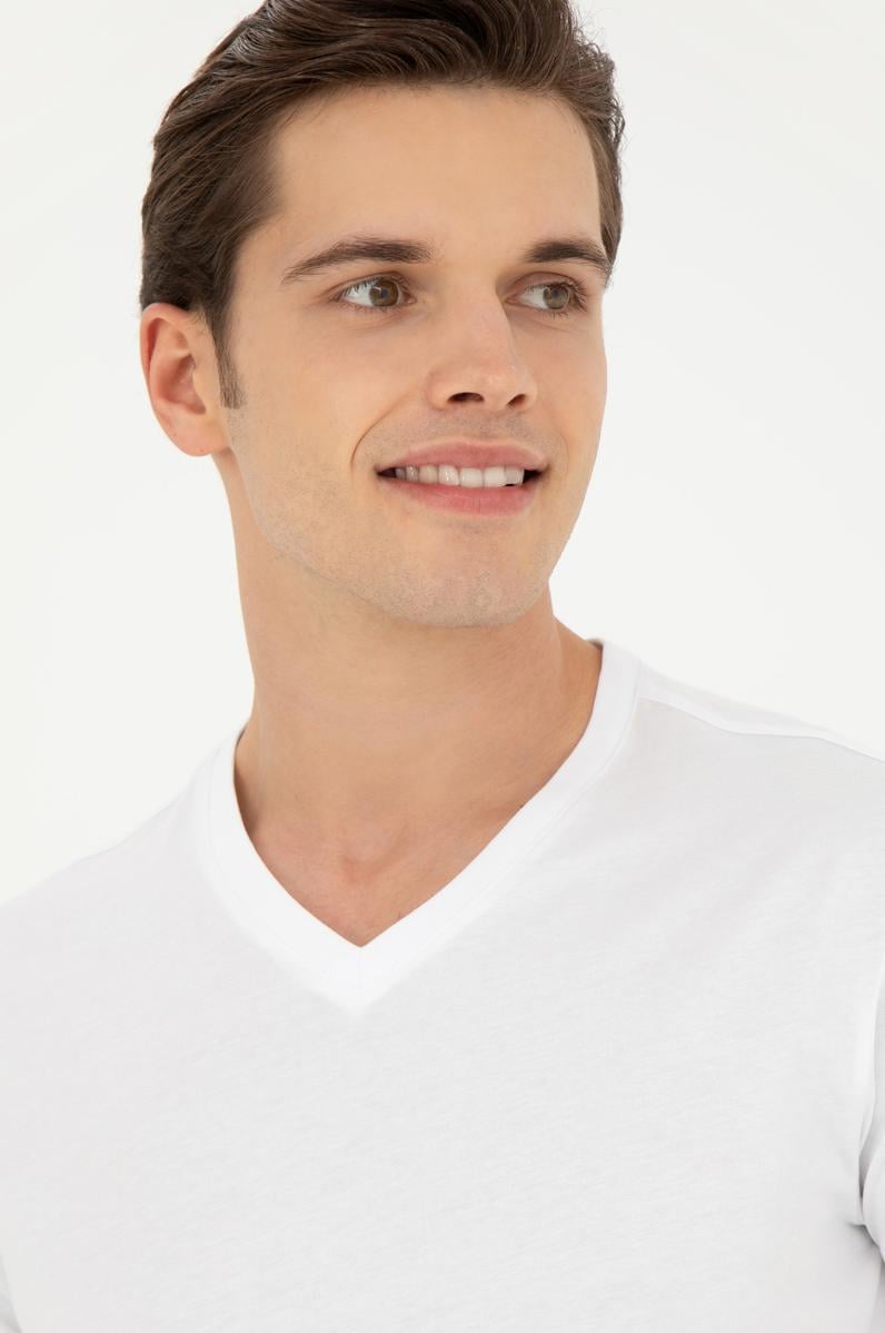 Erkek Beyaz Basic Tişört