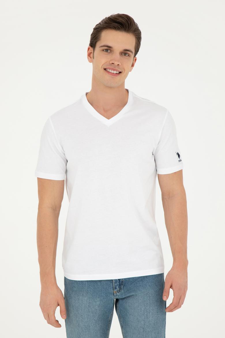Erkek Beyaz Basic Tişört - 50284632013