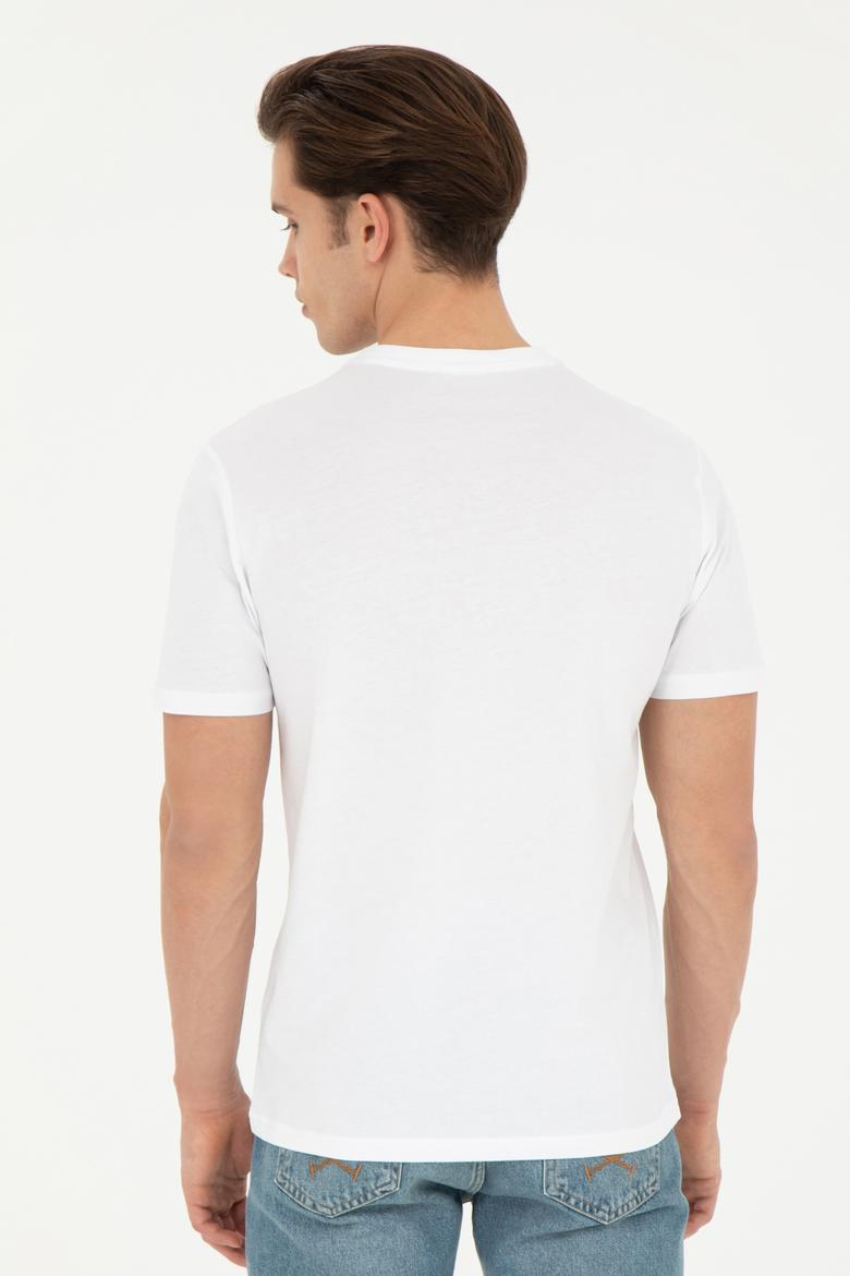 Erkek Beyaz Basic Tişört - 50284632013