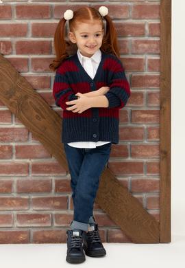 Kız Çocuk Lacivert Triko Hırka - 50277082003