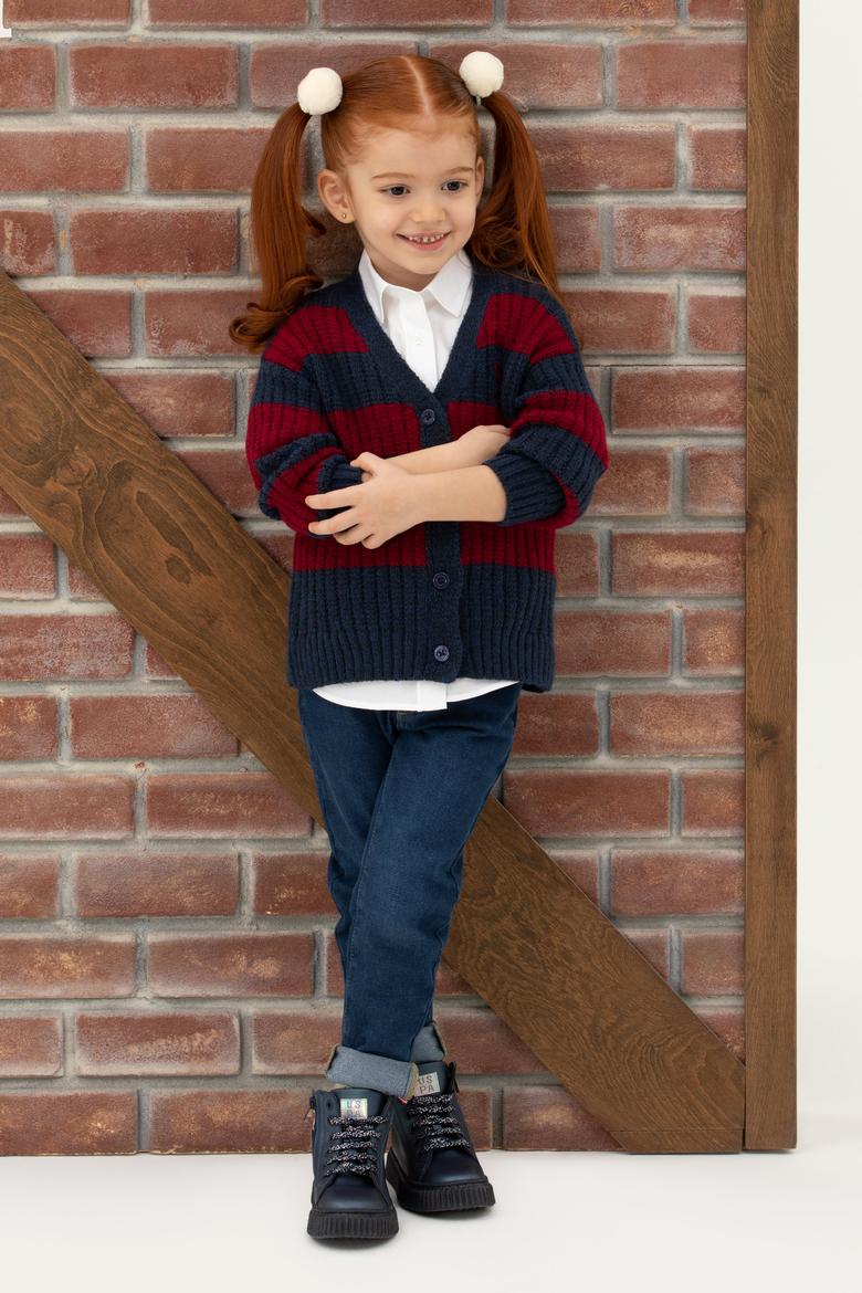 Kız Çocuk Lacivert Triko Hırka - 50277082003