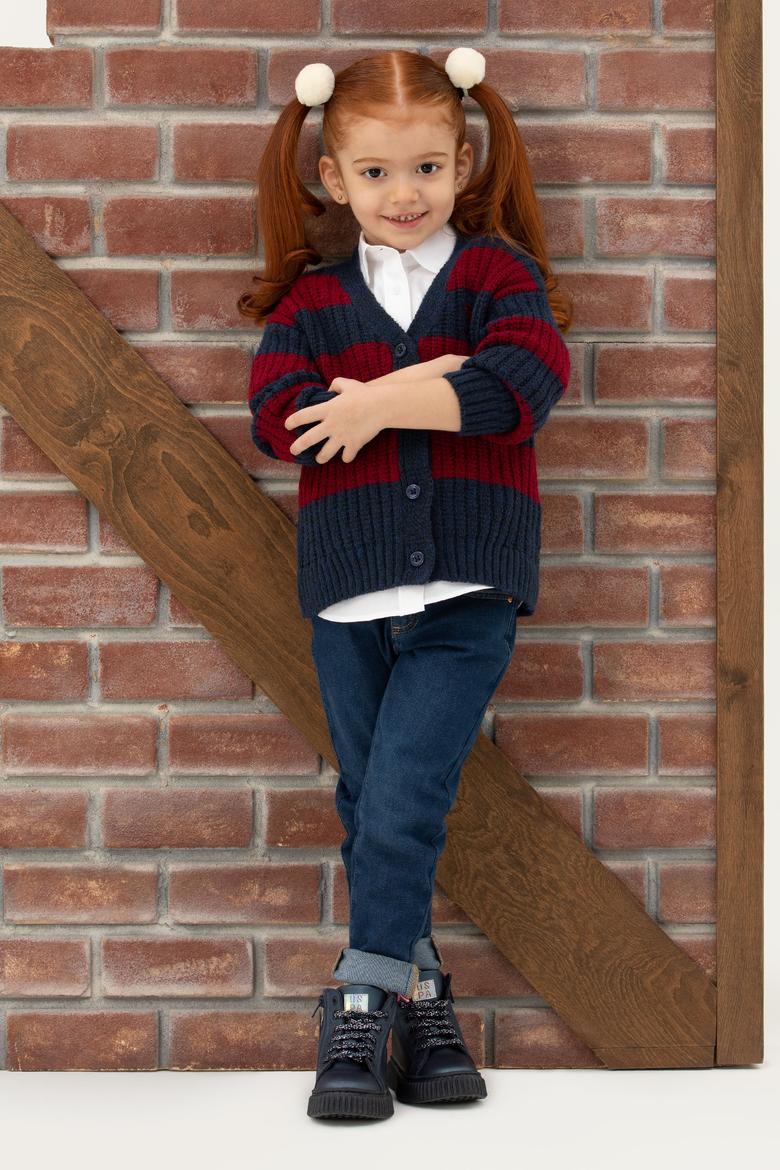 Kız Çocuk Lacivert Triko Hırka - 50277082003