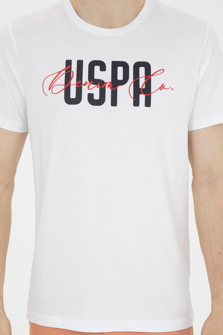 Erkek Bisiklet Yaka Beyaz Tişört - 50287081016