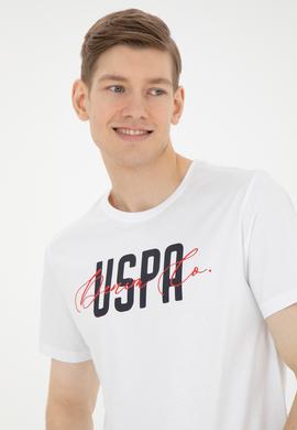 Erkek Bisiklet Yaka Beyaz Tişört - 50287081016