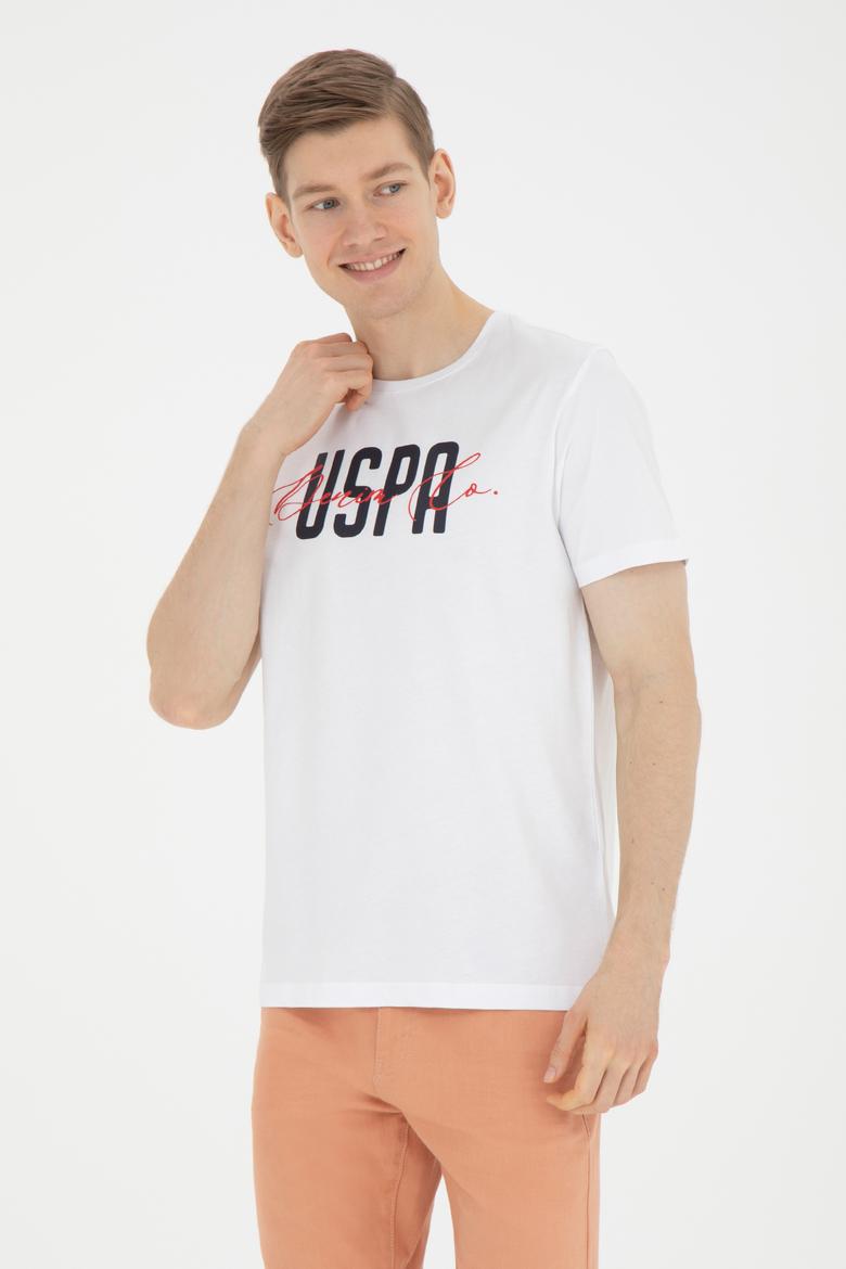 Erkek Bisiklet Yaka Beyaz Tişört