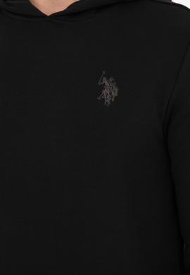 Erkek Siyah Kapüşonlu Basic Sweatshirt - 50261140048