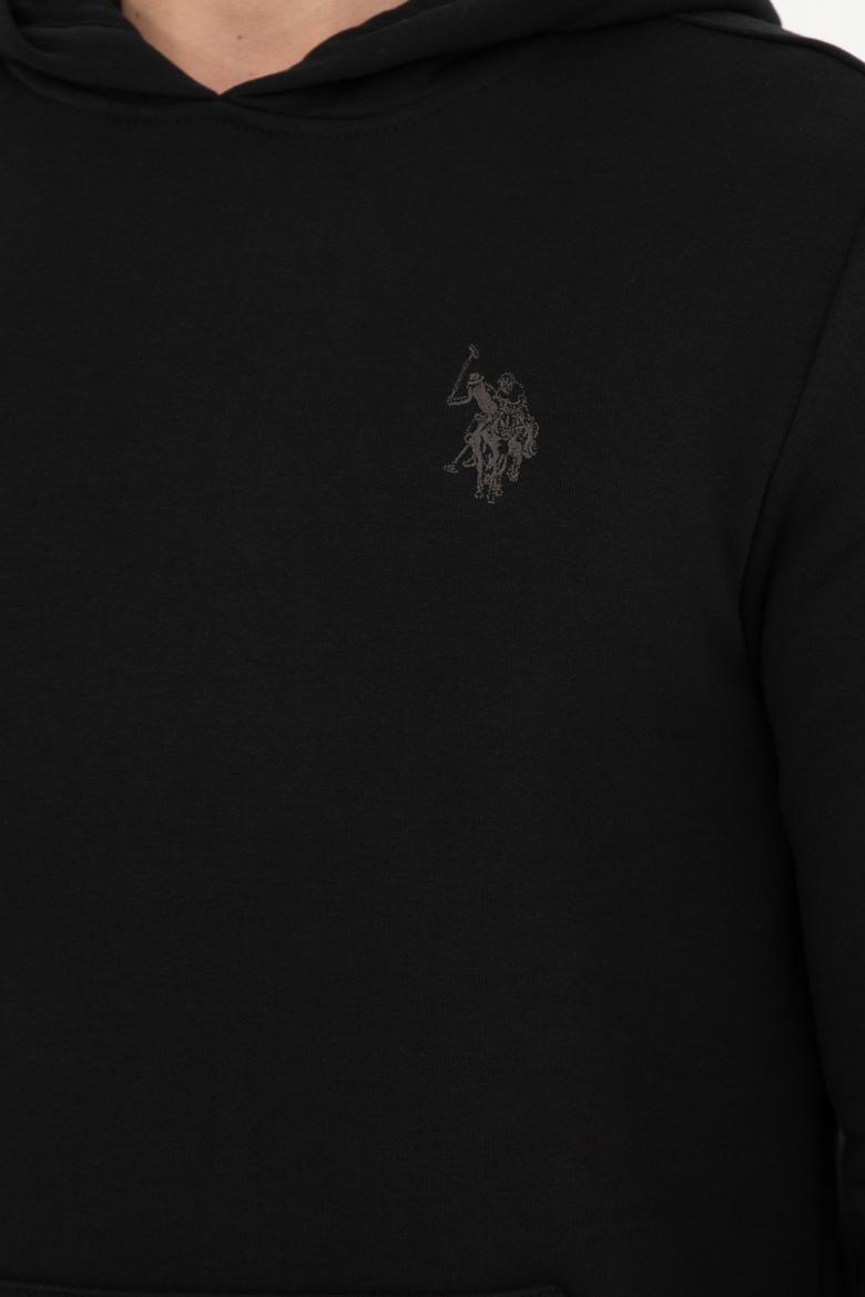 Erkek Siyah Kapüşonlu Basic Sweatshirt - 50261140048