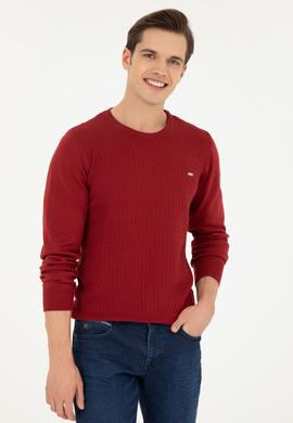 Erkek Bordo Kazak - 50257043016