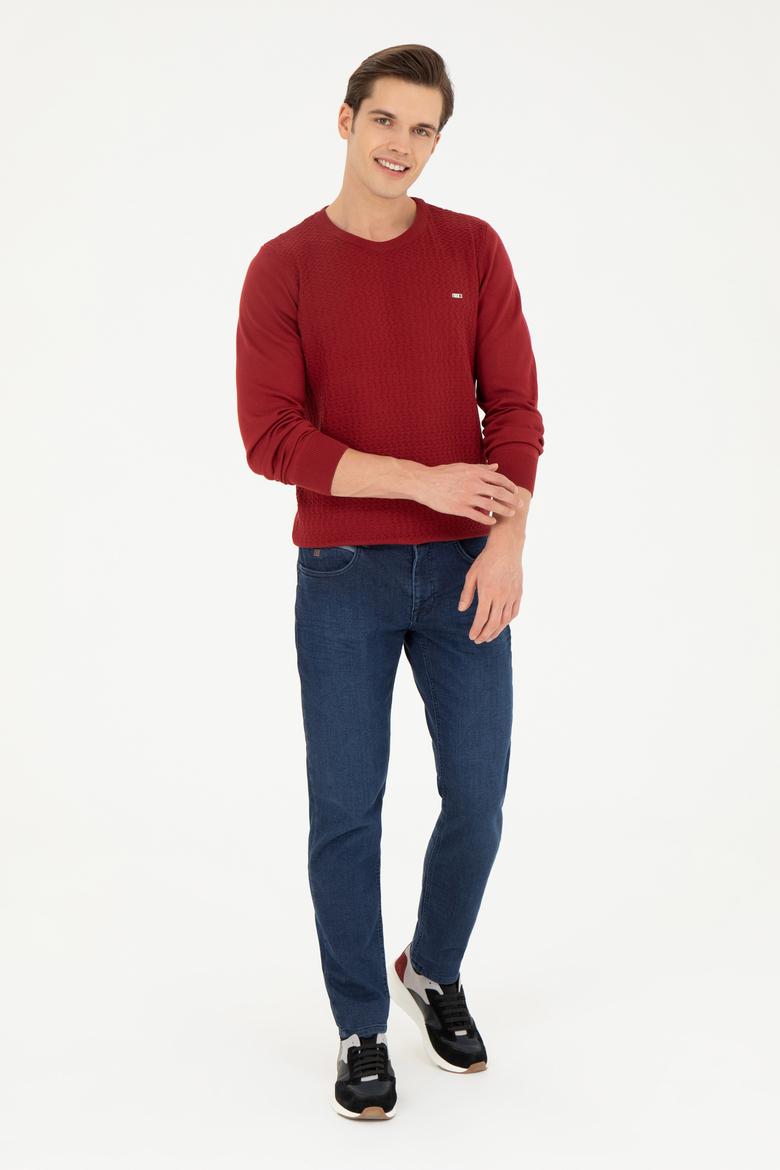 Erkek Bordo Kazak - 50257043016