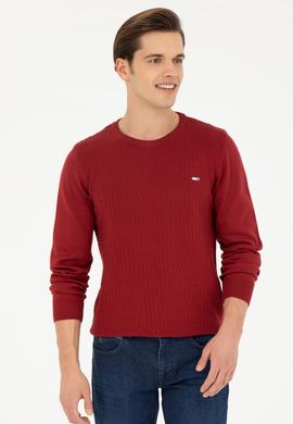 Erkek Bordo Kazak - 50257043016