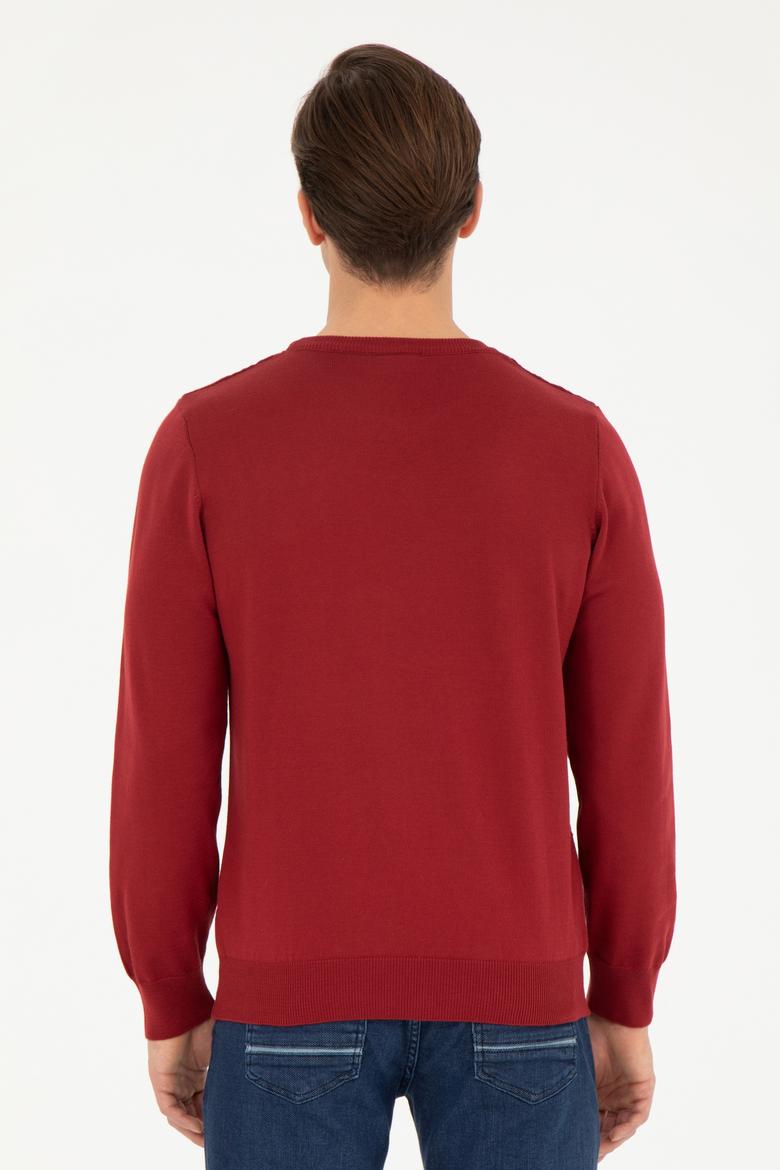 Erkek Bordo Kazak - 50257043016