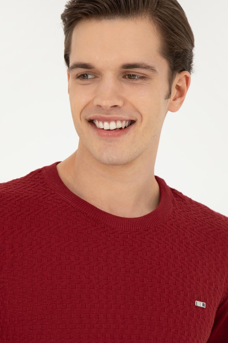 Erkek Bordo Kazak - 50257043016