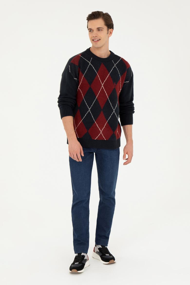 Erkek Lacivert Kazak - 50256191005