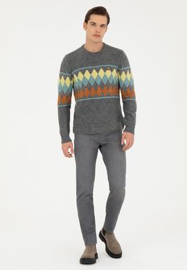 Erkek Gri Melanj Kazak - 50270999019