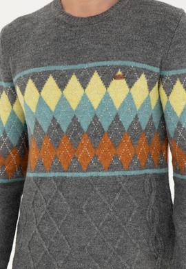 Erkek Gri Melanj Kazak - 50270999019