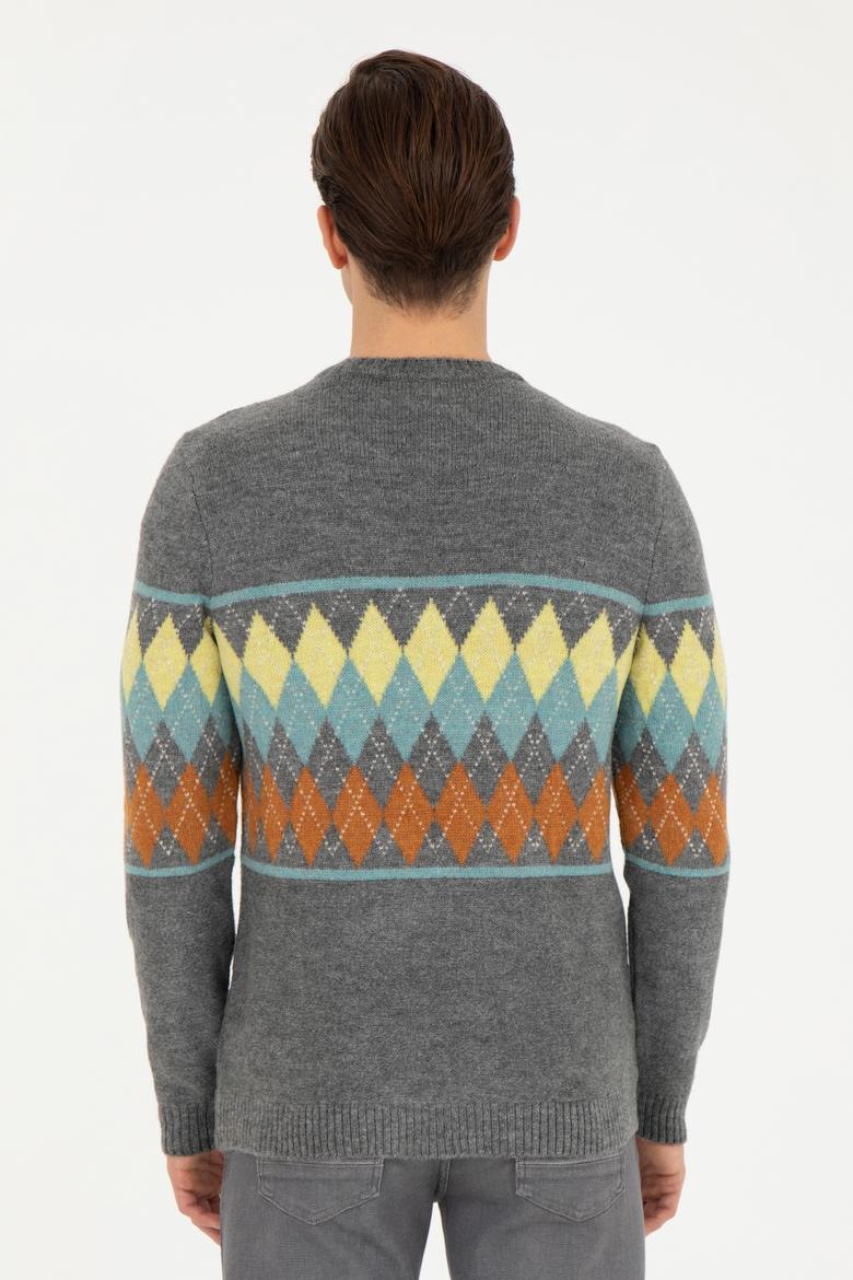 Erkek Gri Melanj Kazak - 50270999019