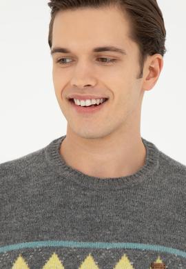 Erkek Gri Melanj Kazak - 50270999019