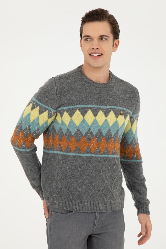 Erkek Gri Melanj Kazak