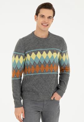 Erkek Gri Melanj Kazak - 50270999019