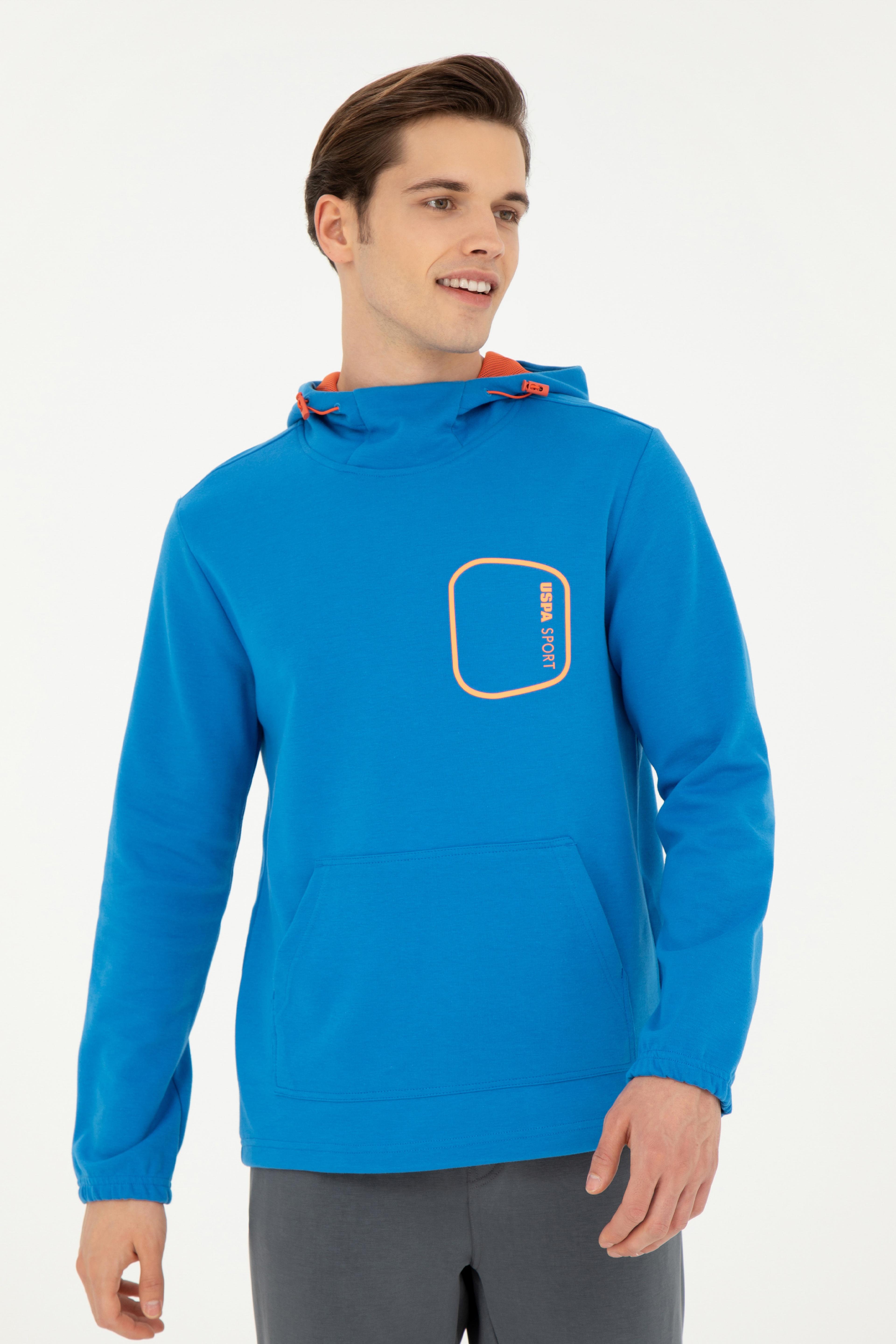 Erkek Kobalt Mavi Sweatshirt