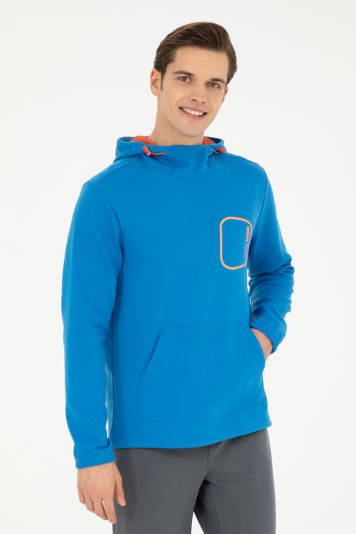 Erkek Kobalt Mavi Sweatshirt