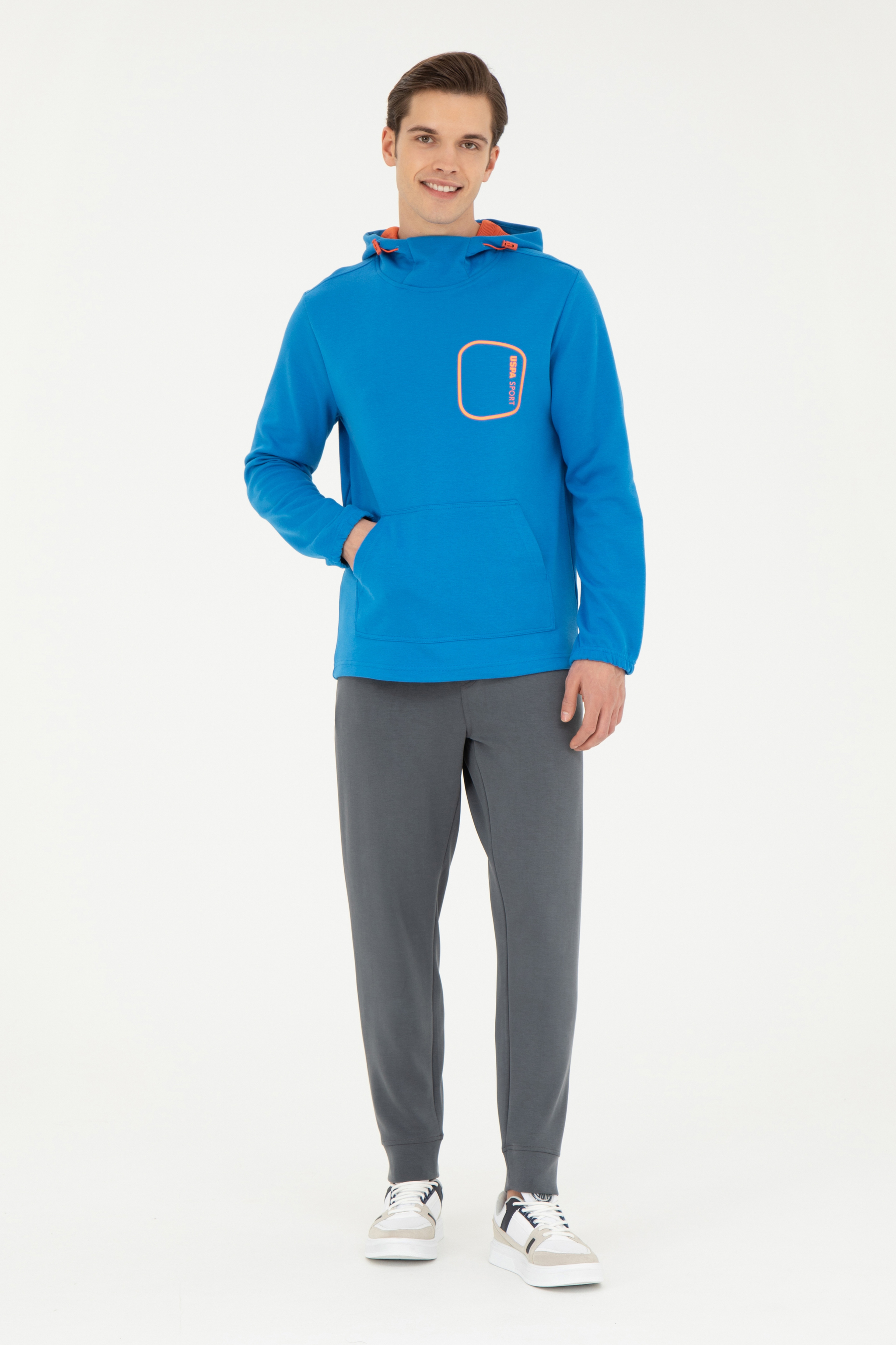 Erkek Kobalt Mavi Sweatshirt - Image 4