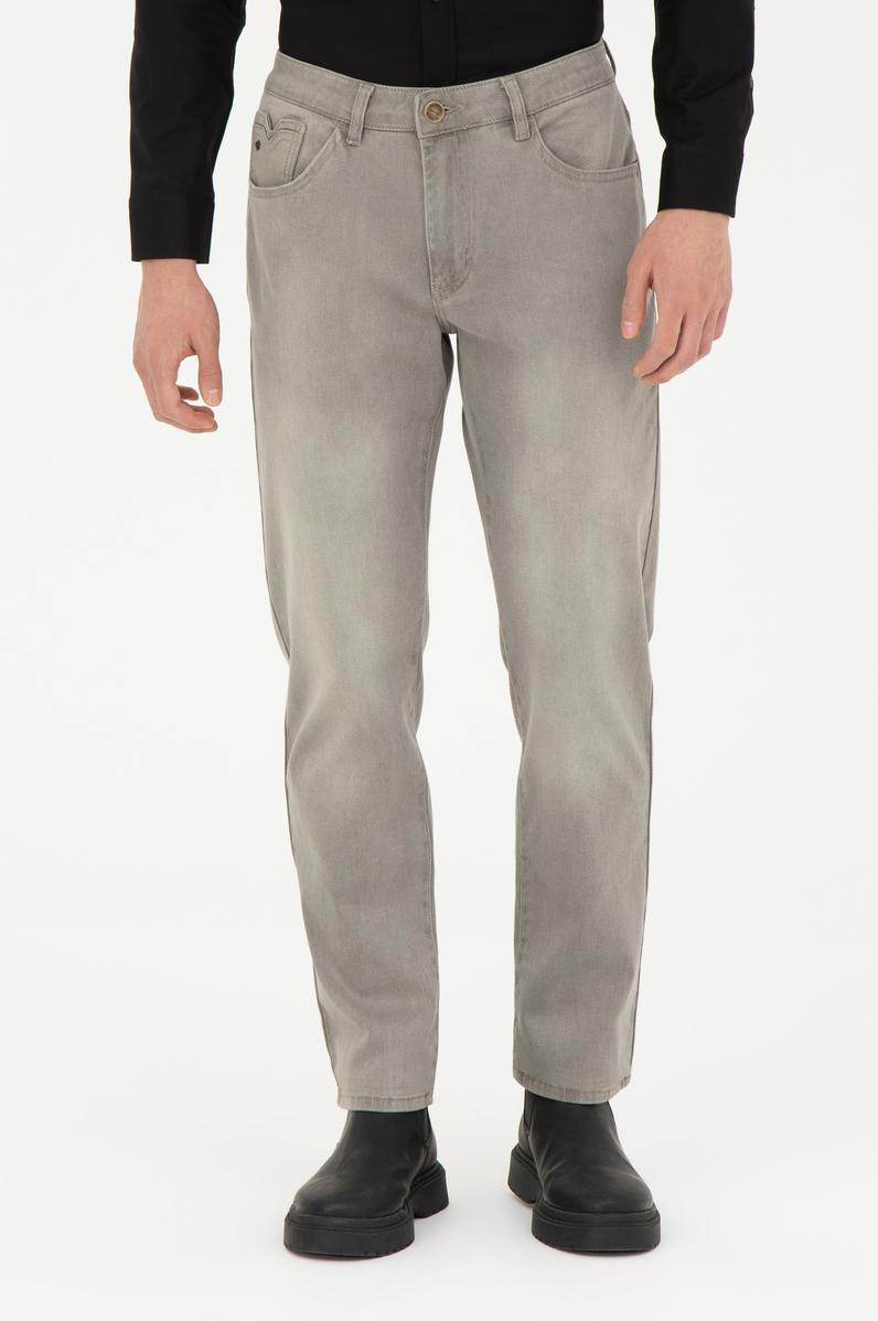 Erkek Gri Jean Pantolon