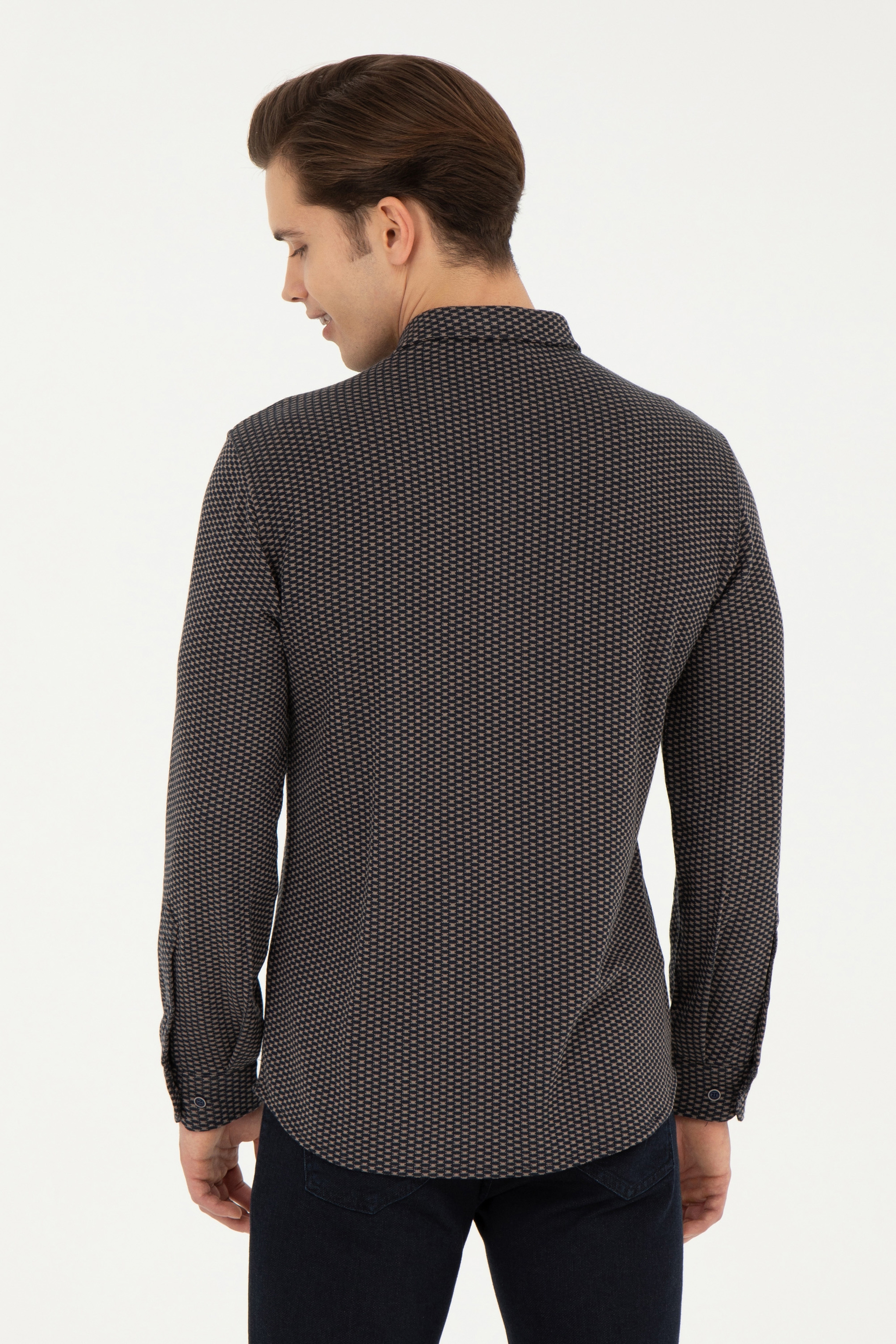 Erkek Lacivert Sweatshirt - Image 5