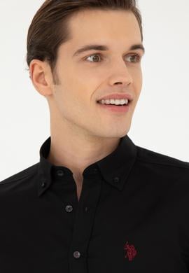 Erkek Siyah Uzun Kollu Basic Gömlek - 50256697046