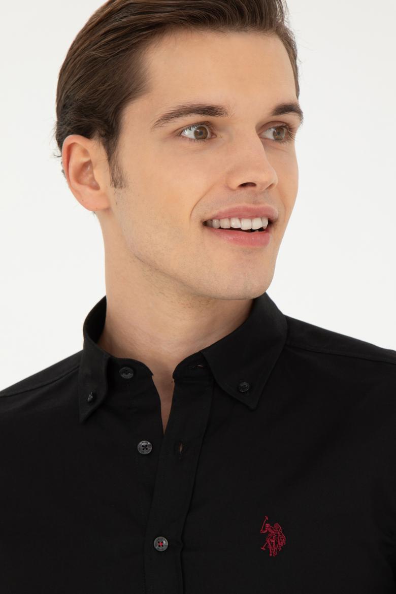 Erkek Siyah Uzun Kollu Basic Gömlek - 50256697046